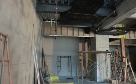 【康蓝最新项目施工现场】国际E城办公室装修设计工程_康蓝装饰公司
